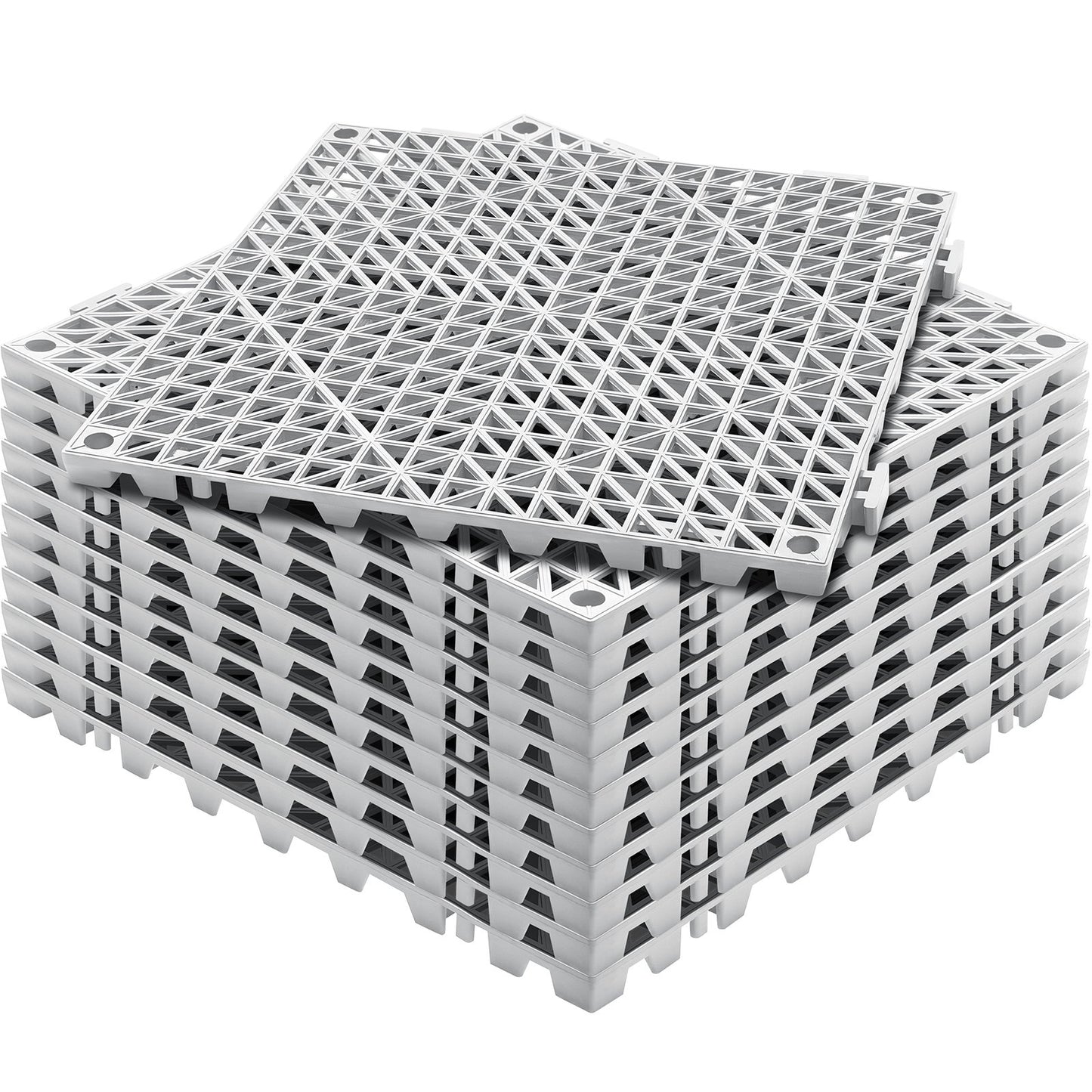 Modular Interlocking Cushion, 12 Pack 30 x 30 cm Splicing Drainage Mats, Soft PVC Interlocking Drainage Floor V952-HZXSJDD1212YBKA1IV0