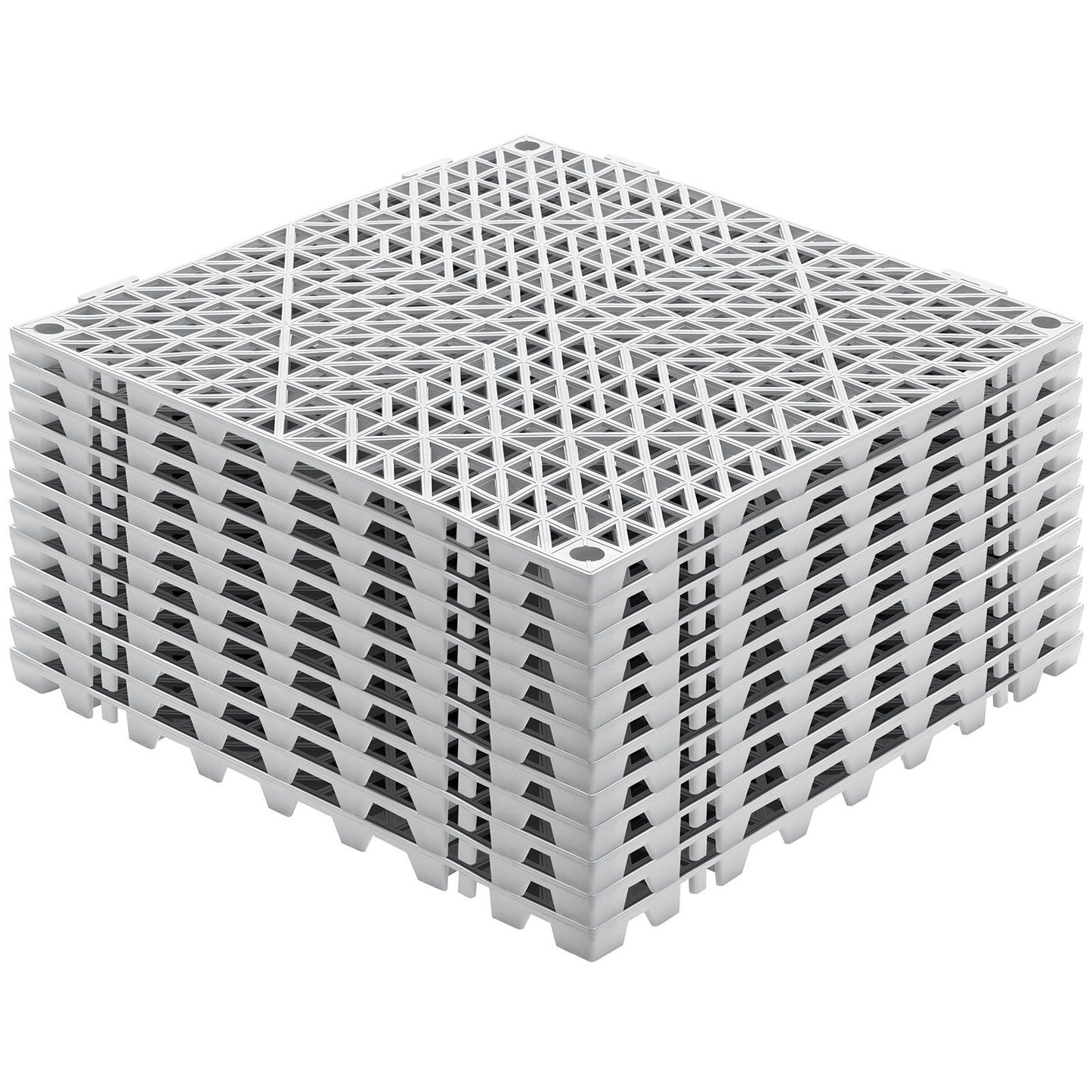 Modular Interlocking Cushion, 12 Pack 30 x 30 cm Splicing Drainage Mats, Soft PVC Interlocking Drainage Floor V952-HZXSJDD1212YBKA1IV0