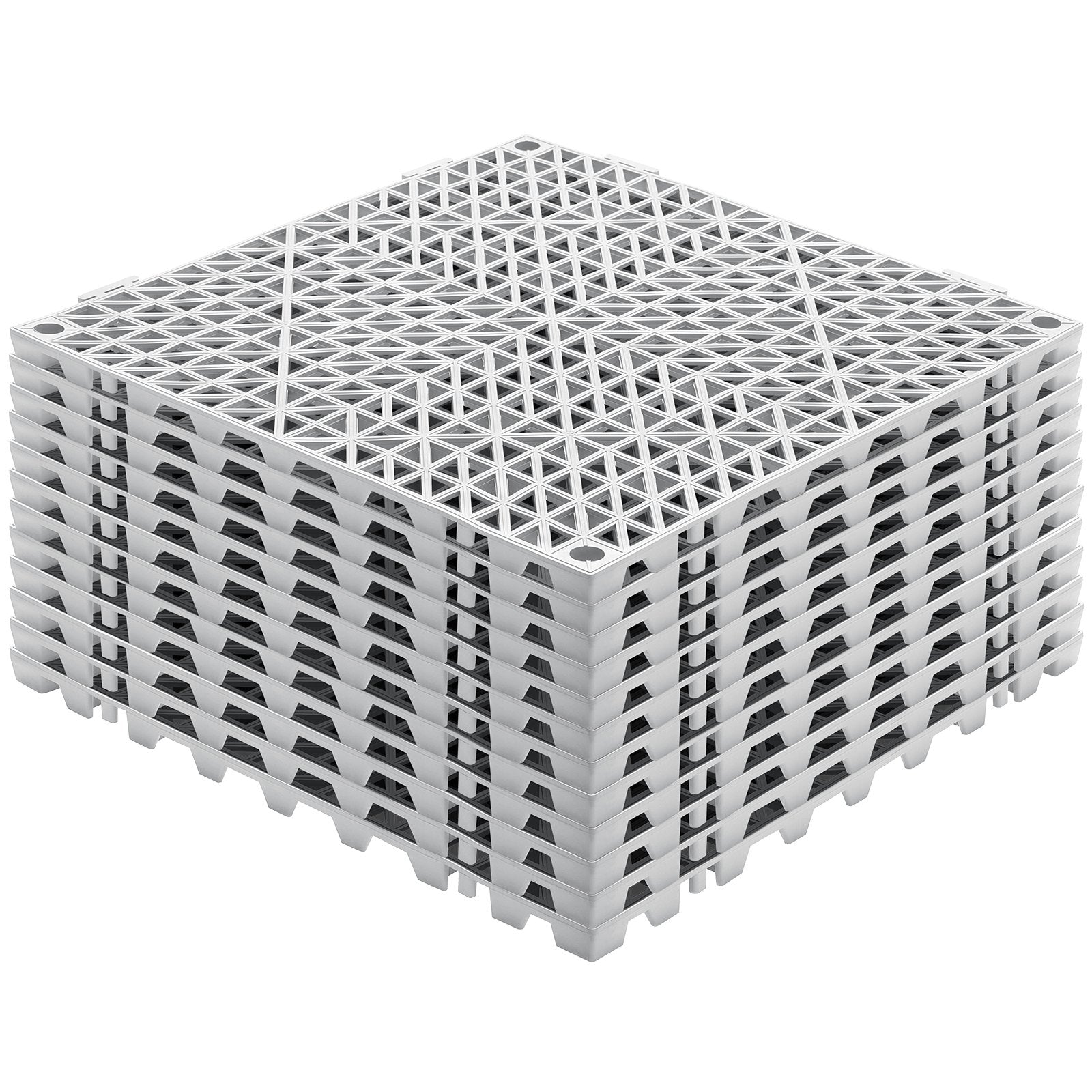 Modular Interlocking Cushion, 12 Pack 30 x 30 cm Splicing Drainage Mats, Soft PVC Interlocking Drainage Floor V952-HZXSJDD1212YBKA1IV0
