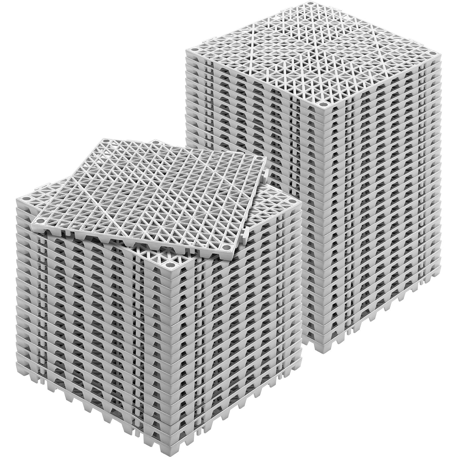 Modular Interlocking Cushion, 50 Pack 30 x 30 cm Splicing Drainage Mats, Soft PVC Interlocking Drainage Floor V952-HZXSJDD1212YF0ZXDV0