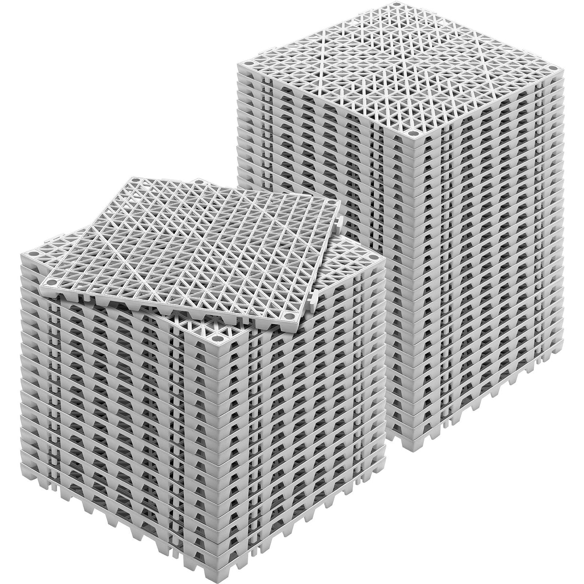 Modular Interlocking Cushion, 50 Pack 30 x 30 cm Splicing Drainage Mats, Soft PVC Interlocking Drainage Floor V952-HZXSJDD1212YF0ZXDV0