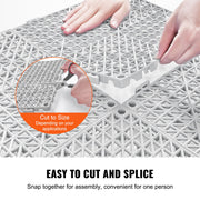 Modular Interlocking Cushion, 50 Pack 30 x 30 cm Splicing Drainage Mats, Soft PVC Interlocking Drainage Floor V952-HZXSJDD1212YF0ZXDV0