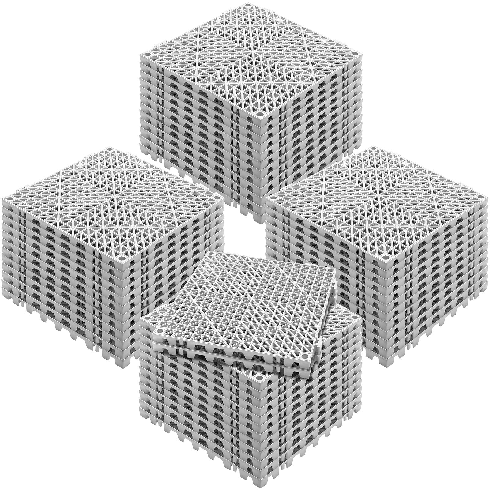 Modular Interlocking Cushion, 50 Pack 30 x 30 cm Splicing Drainage Mats, Soft PVC Interlocking Drainage Floor V952-HZXSJDD1212YF0ZXDV0