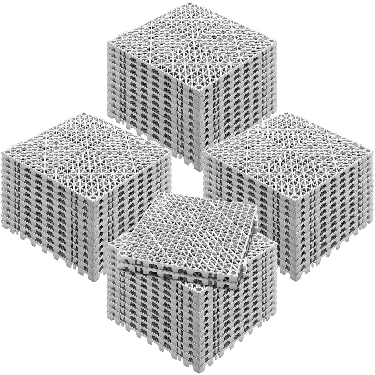 Modular Interlocking Cushion, 50 Pack 30 x 30 cm Splicing Drainage Mats, Soft PVC Interlocking Drainage Floor V952-HZXSJDD1212YF0ZXDV0