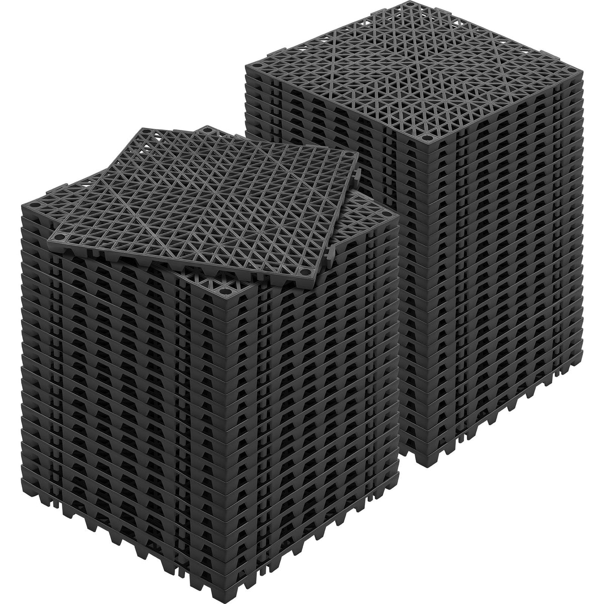 Modular Interlocking Cushion, 55 Pack 30 x 30 cm Splicing Drainage Mats, PVC Interlocking Drainage Floor V952-HZXSJDD1212YJT8W2V0