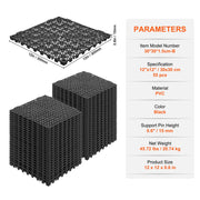 Modular Interlocking Cushion, 55 Pack 30 x 30 cm Splicing Drainage Mats, PVC Interlocking Drainage Floor V952-HZXSJDD1212YJT8W2V0