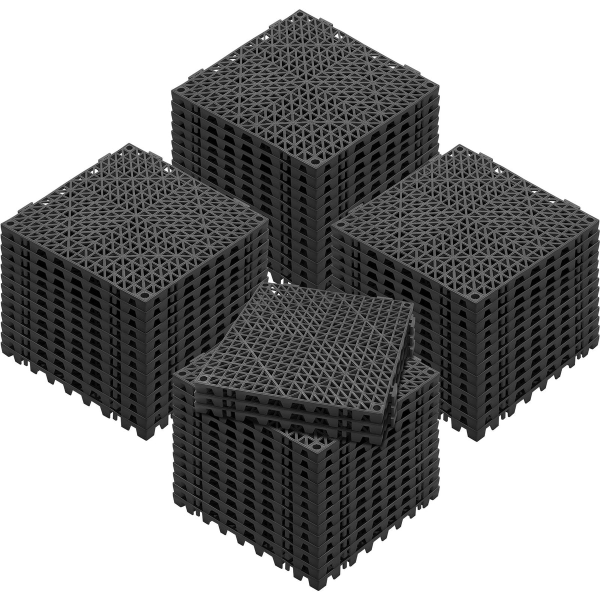 Modular Interlocking Cushion, 55 Pack 30 x 30 cm Splicing Drainage Mats, PVC Interlocking Drainage Floor V952-HZXSJDD1212YJT8W2V0