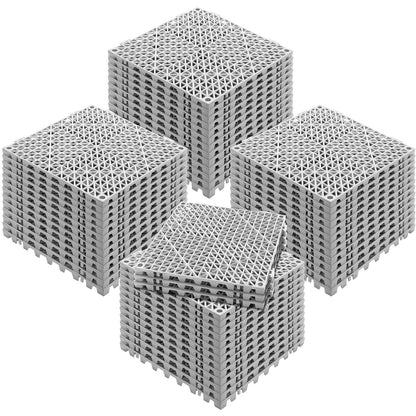 Modular Interlocking Cushion, 55 Pack 30 x 30 cm Splicing Drainage Mats, Soft PVC Interlocking Drainage Floor V952-HZXSJDD1212YMI824V0