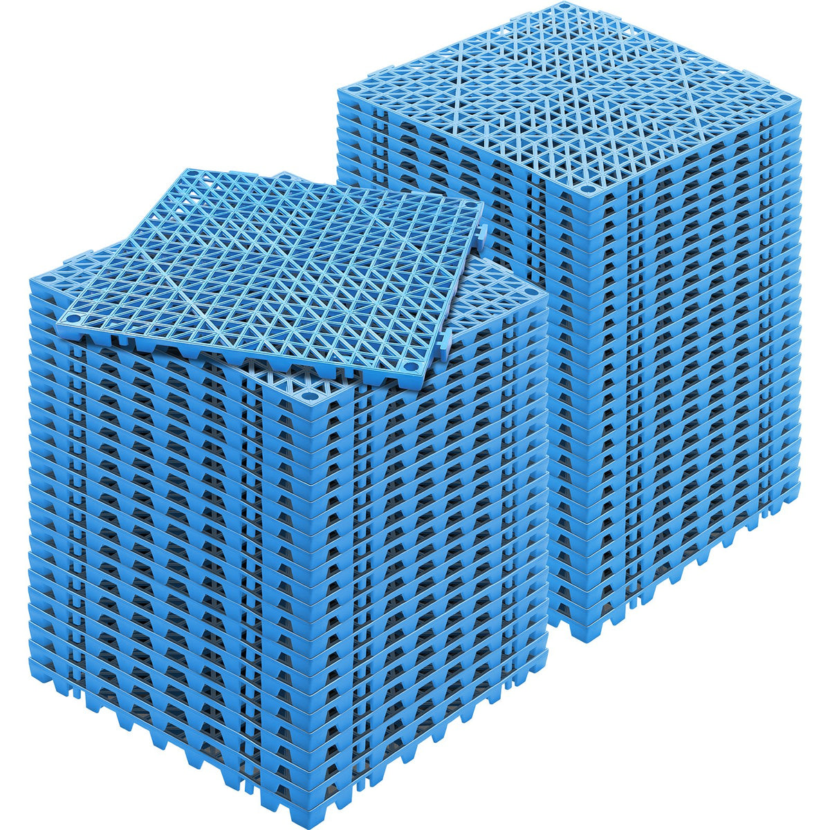 Modular Interlocking Cushion, 55 Pack 30 x 30 cm Splicing Drainage Mats, Soft PVC Interlocking Drainage Floor V952-HZXSJDD1212YP3ROIV0