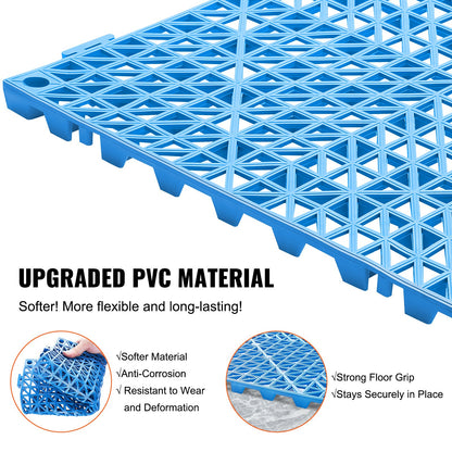 Modular Interlocking Cushion, 55 Pack 30 x 30 cm Splicing Drainage Mats, Soft PVC Interlocking Drainage Floor V952-HZXSJDD1212YP3ROIV0