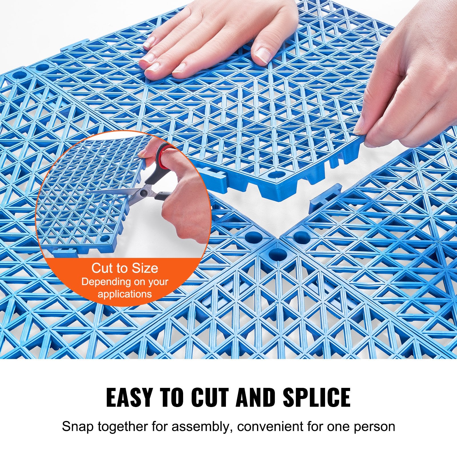 Modular Interlocking Cushion, 55 Pack 30 x 30 cm Splicing Drainage Mats, Soft PVC Interlocking Drainage Floor V952-HZXSJDD1212YP3ROIV0