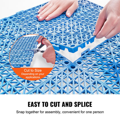 Modular Interlocking Cushion, 55 Pack 30 x 30 cm Splicing Drainage Mats, Soft PVC Interlocking Drainage Floor V952-HZXSJDD1212YP3ROIV0