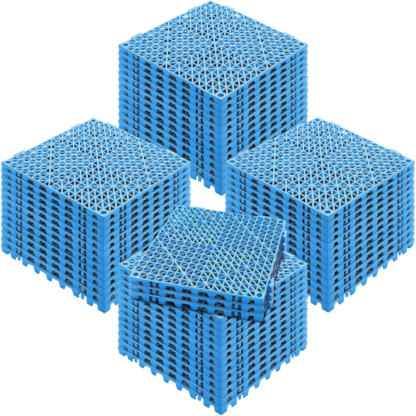 Modular Interlocking Cushion, 55 Pack 30 x 30 cm Splicing Drainage Mats, Soft PVC Interlocking Drainage Floor V952-HZXSJDD1212YP3ROIV0