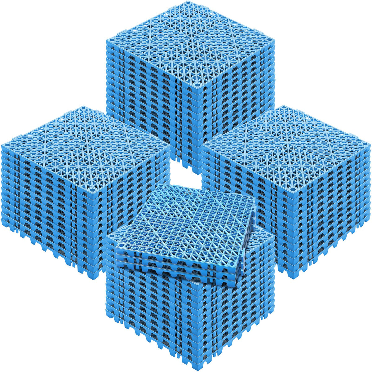 Modular Interlocking Cushion, 55 Pack 30 x 30 cm Splicing Drainage Mats, Soft PVC Interlocking Drainage Floor V952-HZXSJDD1212YP3ROIV0