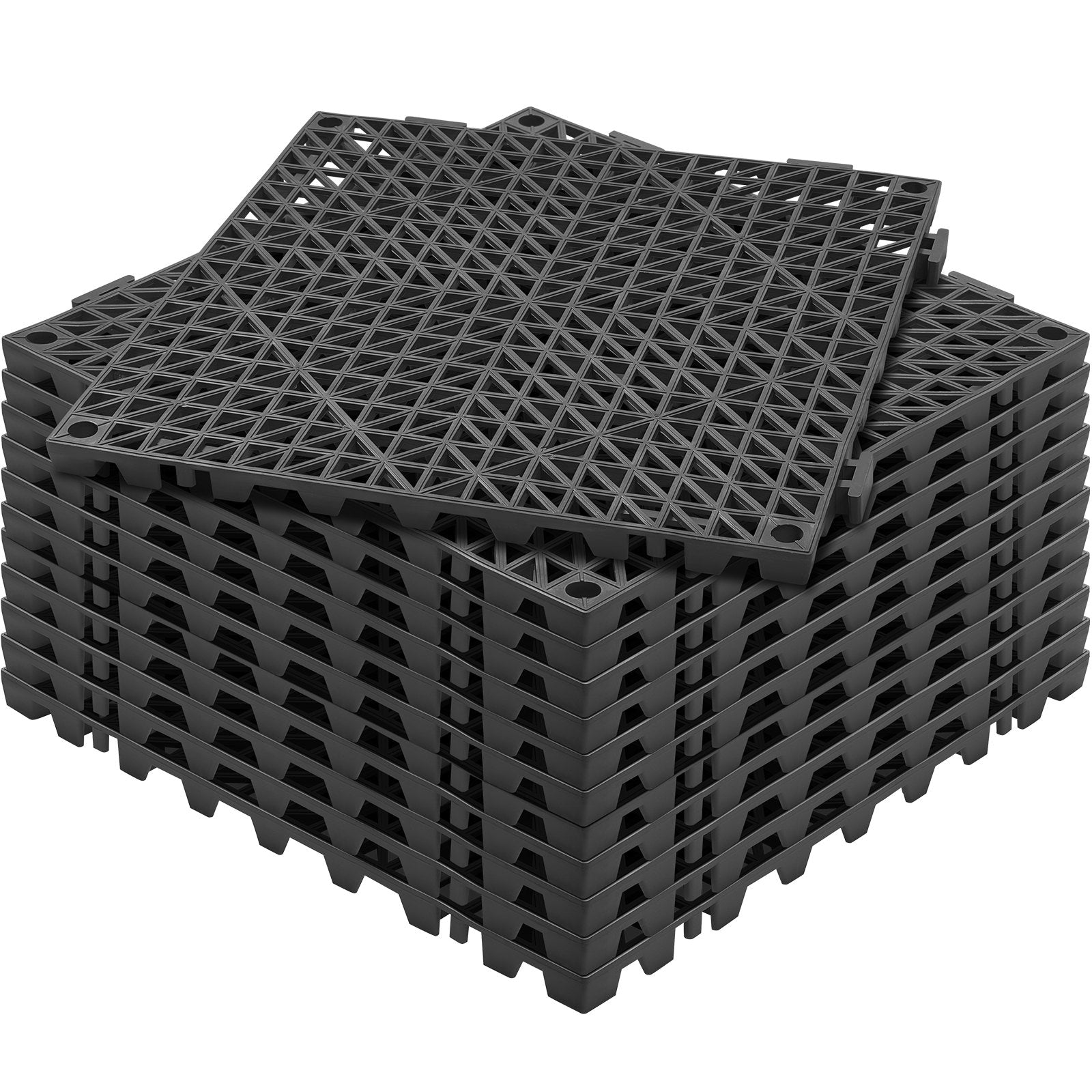 Modular Interlocking Cushion, 12 Pack 30 x 30 cm Splicing Drainage Mats, PVC Interlocking Drainage Floor V952-HZXSJDDHS12PQ3YS0V0