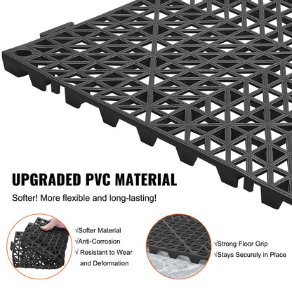 Modular Interlocking Cushion, 12 Pack 30 x 30 cm Splicing Drainage Mats, PVC Interlocking Drainage Floor V952-HZXSJDDHS12PQ3YS0V0