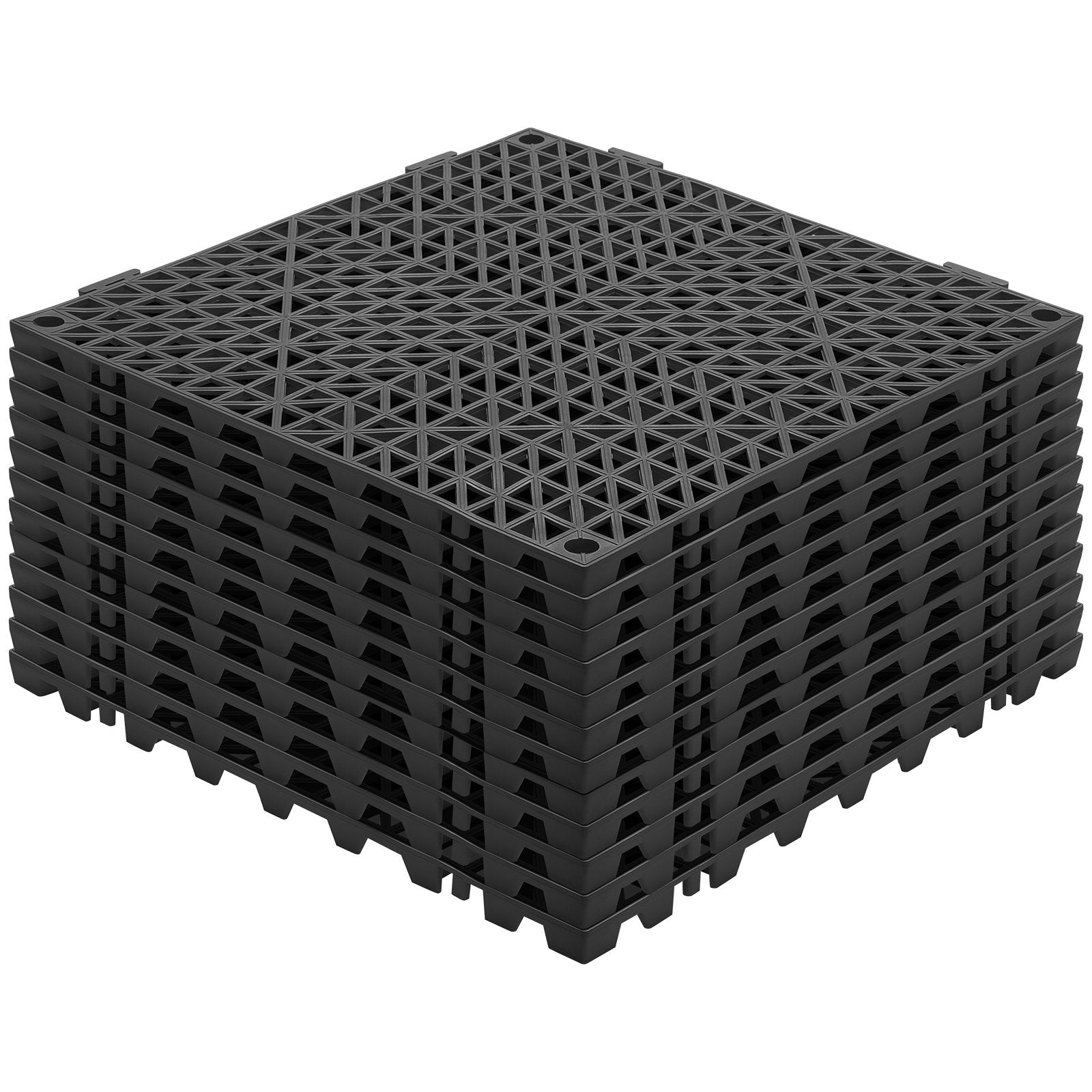 Modular Interlocking Cushion, 12 Pack 30 x 30 cm Splicing Drainage Mats, PVC Interlocking Drainage Floor V952-HZXSJDDHS12PQ3YS0V0