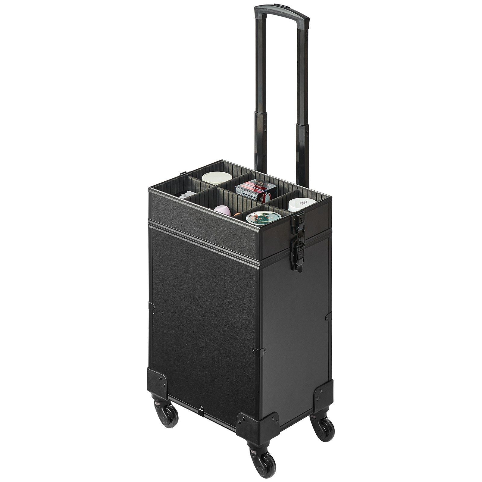 5 in 1 Professional Makeup Train Case Aluminum Cosmetic Case, Rolling Makeup Case Extra Large Trolley Makeup V952-HZXXLGS5H100K8BZXV0