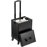 5 in 1 Professional Makeup Train Case Aluminum Cosmetic Case, Rolling Makeup Case Extra Large Trolley Makeup V952-HZXXLGS5H100K8BZXV0