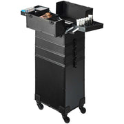 5 in 1 Professional Makeup Train Case Aluminum Cosmetic Case, Rolling Makeup Case Extra Large Trolley Makeup V952-HZXXLGS5H100K8BZXV0