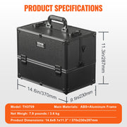 Makeup Train Case 370MM Large Portable Cosmetic Case, 6 Tier Trays Professional Makeup Storage Organizer Box V952-HZXXSTSZKS00Z8N9WV0