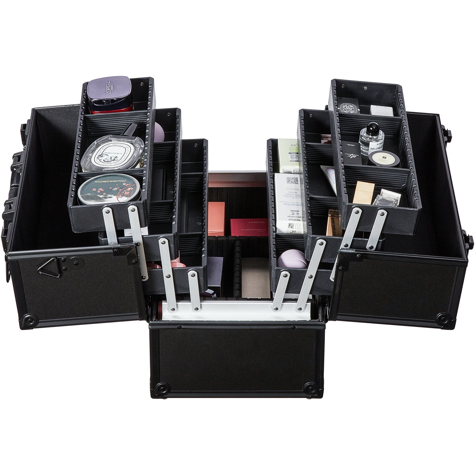 Makeup Train Case 370MM Large Portable Cosmetic Case, 6 Tier Trays Professional Makeup Storage Organizer Box V952-HZXXSTSZKS00Z8N9WV0