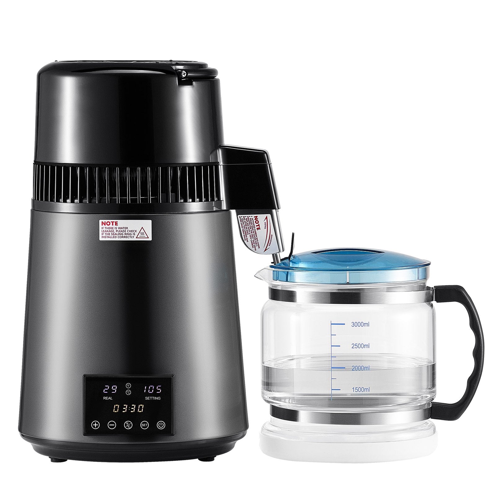 Water Distiller, 4L 1.1 Gallon Pure Water Purifier Filter For Home Table Countertop, 1750W Distilled Maker V952-ICKZBXGZLSJZ93AL2001V3