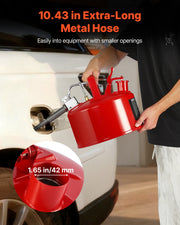 Safety Gas Can, 9.5 L Type II Red Safety Can for Gasoline with Stainless Steel Flame Arrester, Self-Closing V952-IIXAQGHSJS25Y4I7A001V0
