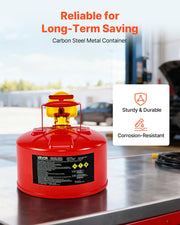 Safety Gas Can, 9.5 L Type I Red Safety Can for Gasoline with Stainless Steel Flame Arrester, Self-Closing V952-IXAQGHSJS25J0FRGJ001V0