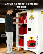 Safety Gas Can, 9.5 L Type I Red Safety Can for Gasoline with Stainless Steel Flame Arrester, Self-Closing V952-IXAQGHSJS25J0FRGJ001V0