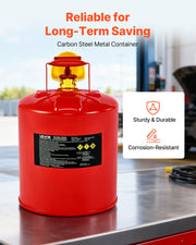 Safety Gas Can, 19 L Type I Red Safety Can for Gasoline with Stainless Steel Flame Arrester, Self-Closing V952-IXAQGHSJS5JL94ZJ9001V0
