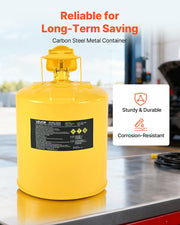 Safety Can, 19 L Type I Yellow Safety Can for Diesel with Stainless Steel Flame Arrester, Self-Closing Lid, V952-IXAQGHSJS5JLW7T1O001V0