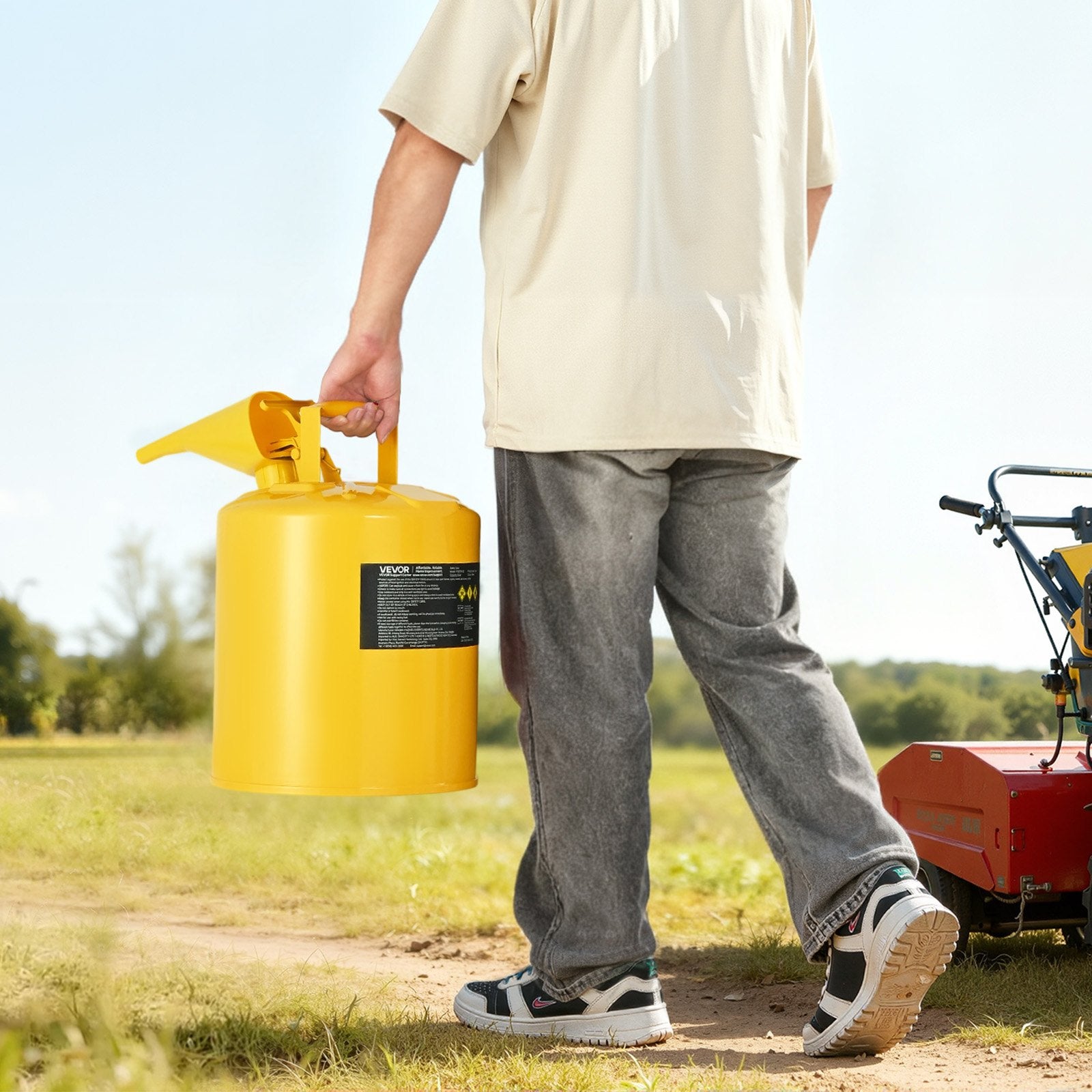 Safety Can, 19 L Type I Yellow Safety Can for Diesel with Stainless Steel Flame Arrester, Self-Closing Lid, V952-IXAQGHSJS5JLW7T1O001V0