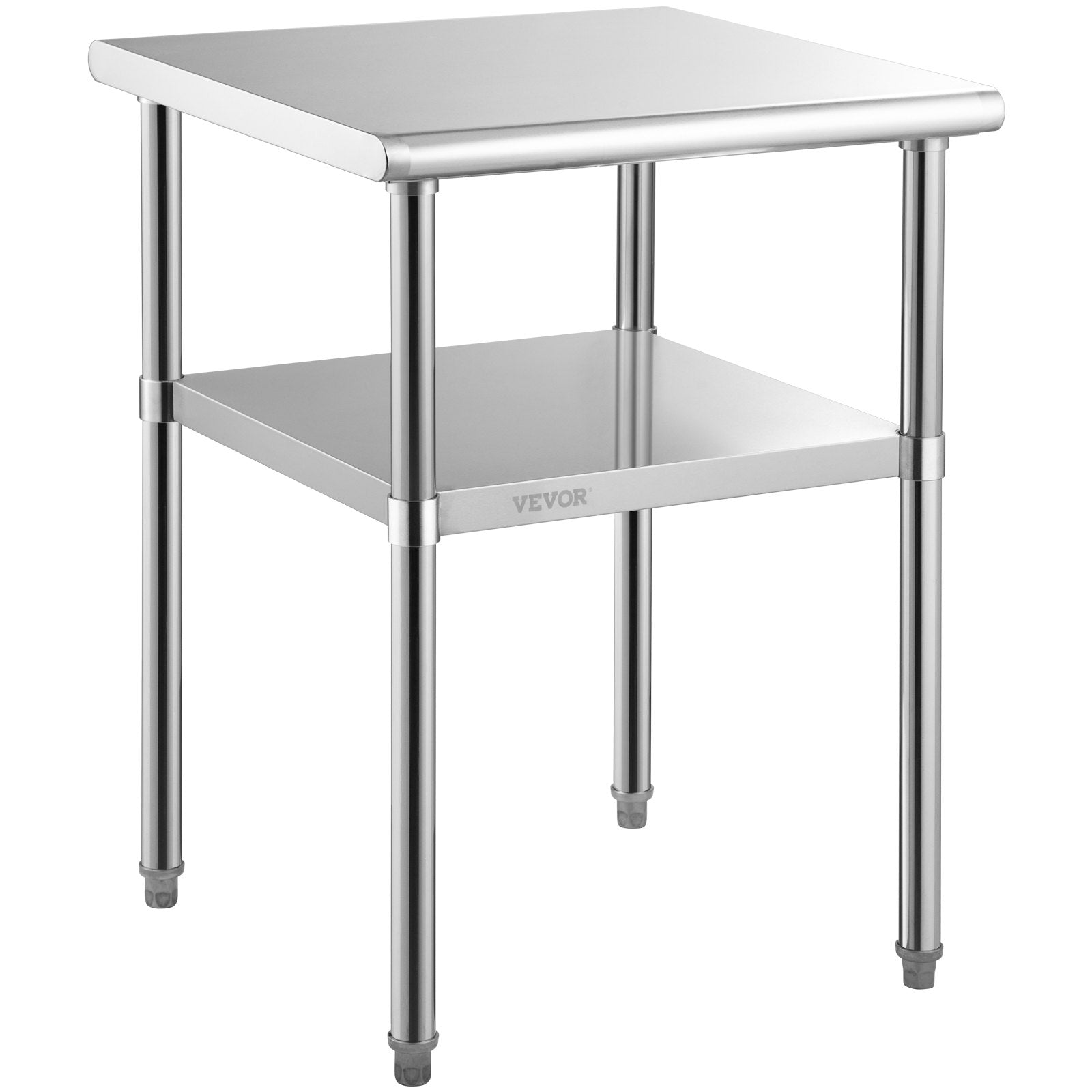 Stainless Steel Prep Table, 61 x 61 x 91.4 cm, 600lbs Load Capacity Heavy Duty Metal Worktable with V952-J24X24X36INCHBGUAV0