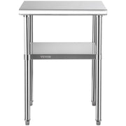 Stainless Steel Prep Table, 61 x 61 x 91.4 cm, 600lbs Load Capacity Heavy Duty Metal Worktable with V952-J24X24X36INCHBGUAV0