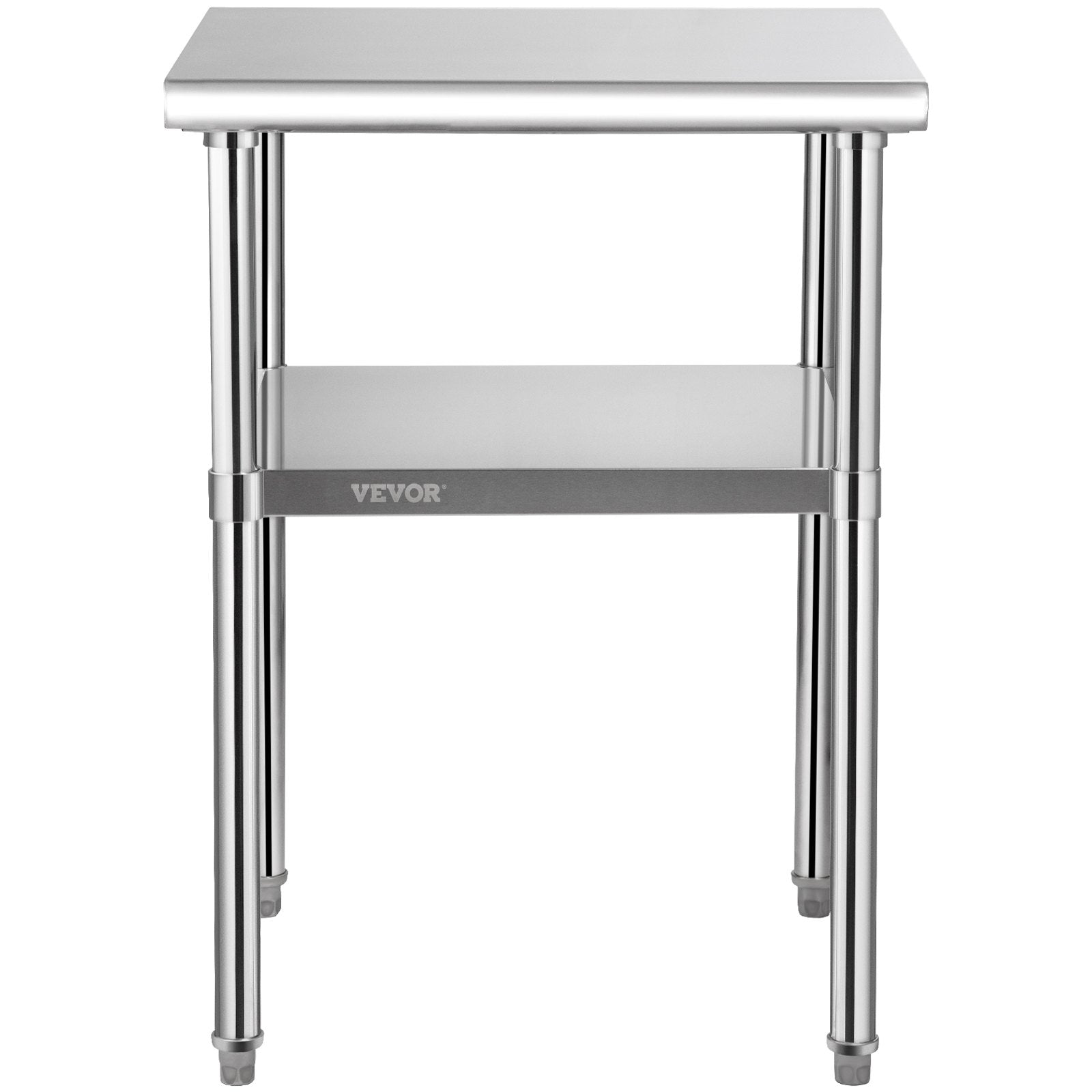 Stainless Steel Prep Table, 61 x 61 x 91.4 cm, 600lbs Load Capacity Heavy Duty Metal Worktable with V952-J24X24X36INCHBGUAV0