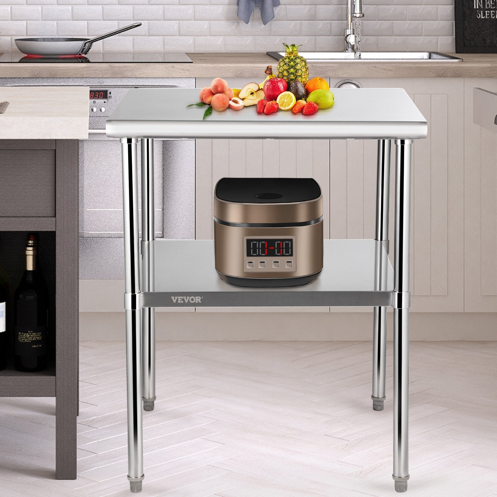 Stainless Steel Work Prep Table Commercial Food Prep Table 30x30x36in V952-J30X30X36INCHMQ0DV0