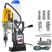 Magnetic Drill, 1100W 1.57" Boring Diameter, 2697lbf/12000N Portable Electric Mag Drill Press with 7 Bits, V952-JBLJC6PCS220VYTT5V3
