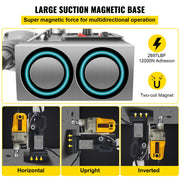 Magnetic Drill, 1100W 1.57" Boring Diameter, 2697lbf/12000N Portable Electric Mag Drill Press with 7 Bits, V952-JBLJC6PCS220VYTT5V3