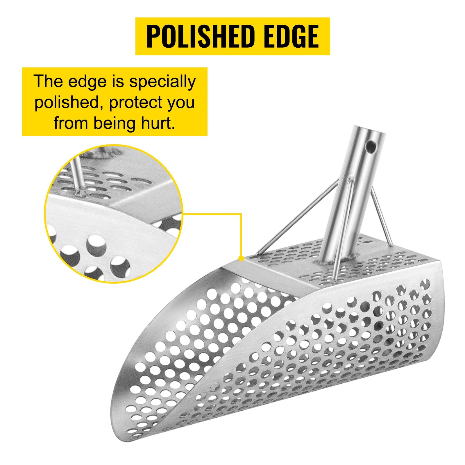 Metal Detector Sand Scoop Detecting Hunting Scoop w/ Carbon Fiber Handle V952-JBXGS11.5*8-1NZLBV0