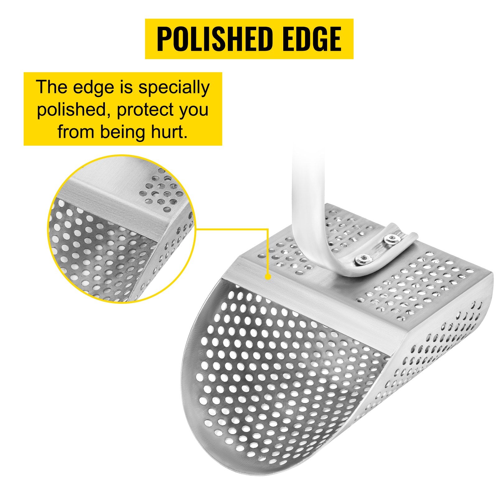 Metal Detector Sand Scoop Metal Detecting Hunting Scoop w/ Steel Handle V952-JBXGSCTZ8*6QH3C9FV0