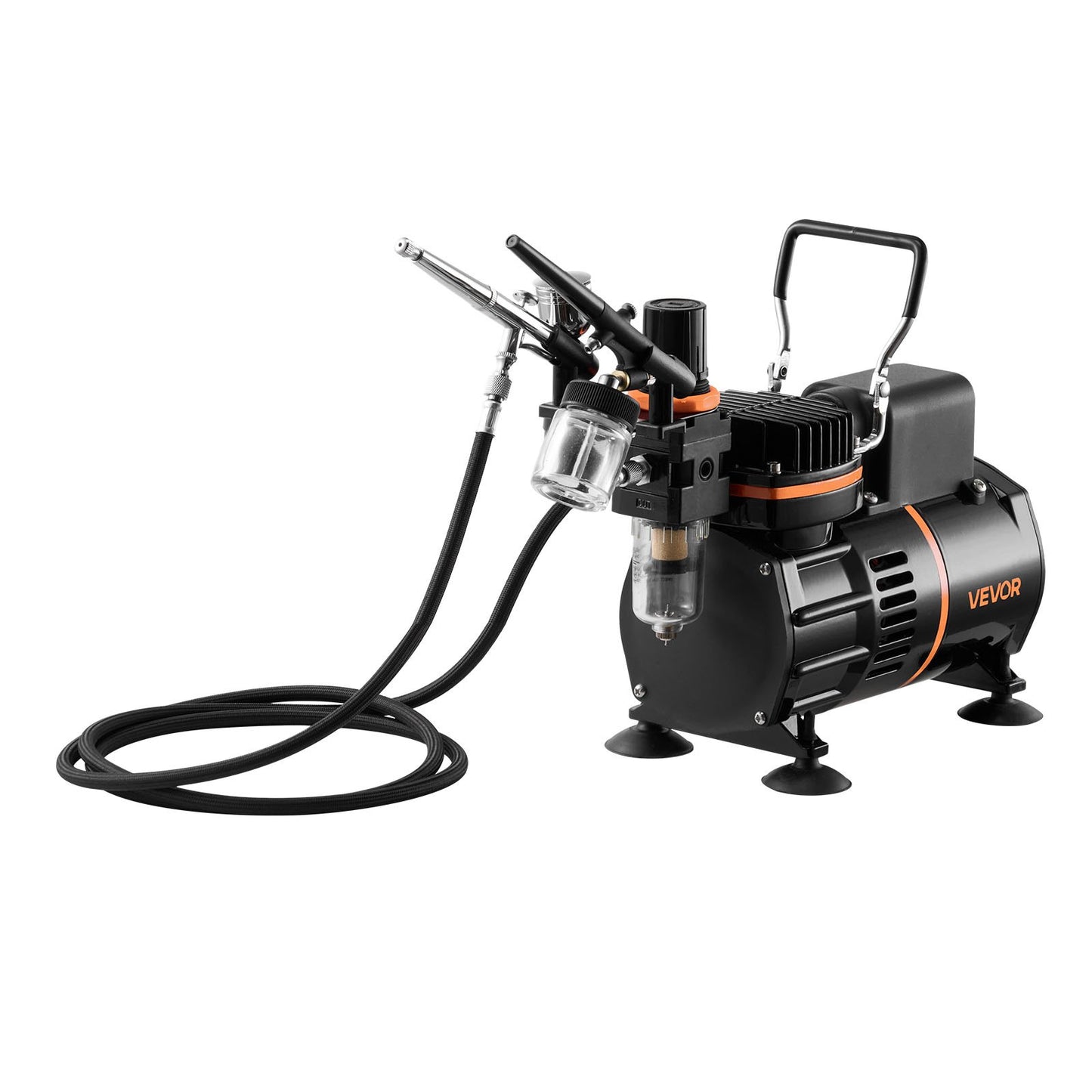 Airbrush Kit, 1/6 HP, Air Brush Kit with Air Compressor, 3 Dual-Action Professional Airbrushes with 3 Tips, V952-JCBTZ2G3AGWQ5IX0E001V3