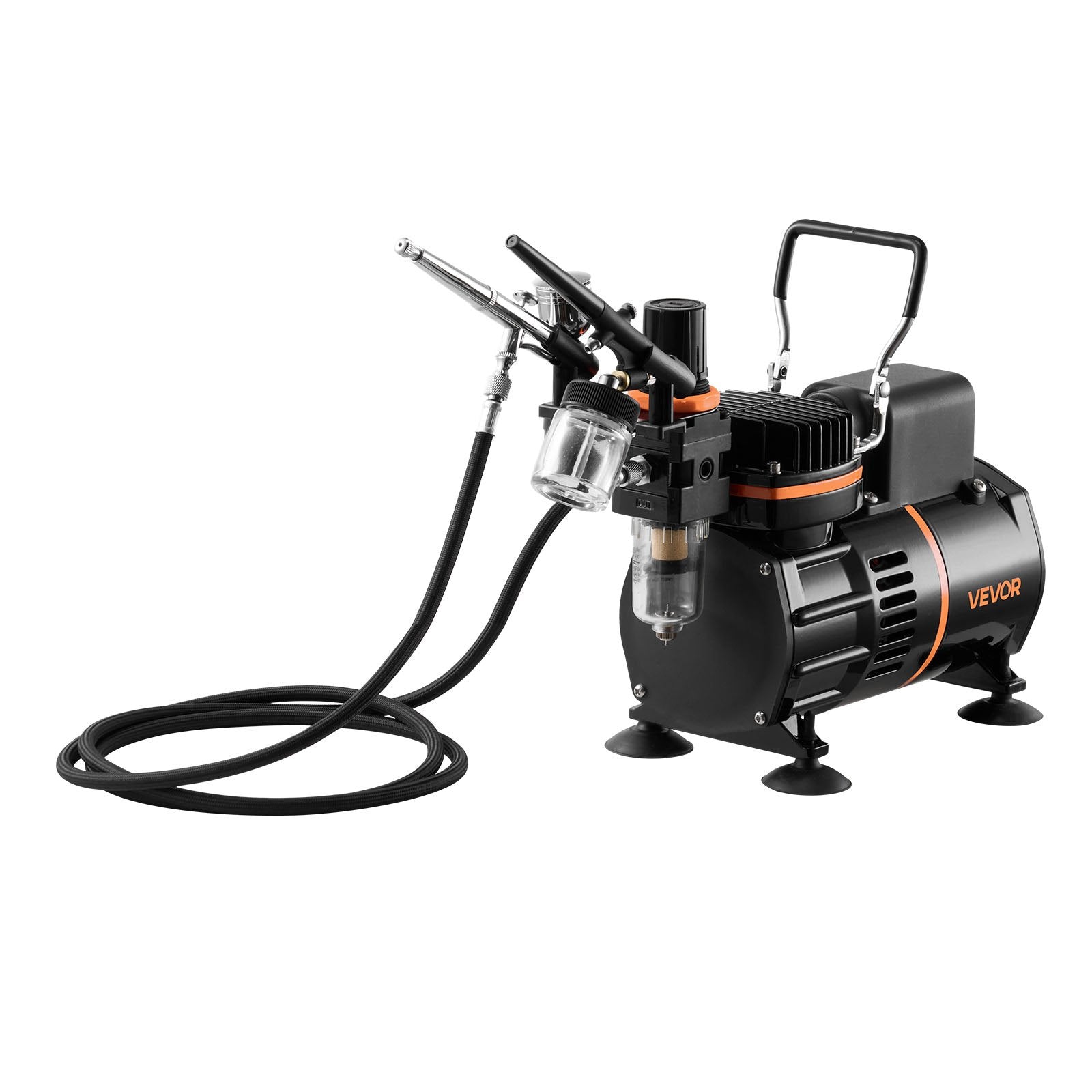Airbrush Kit, 1/6 HP, Air Brush Kit with Air Compressor, 3 Dual-Action Professional Airbrushes with 3 Tips, V952-JCBTZ2G3AGWQ5IX0E001V3