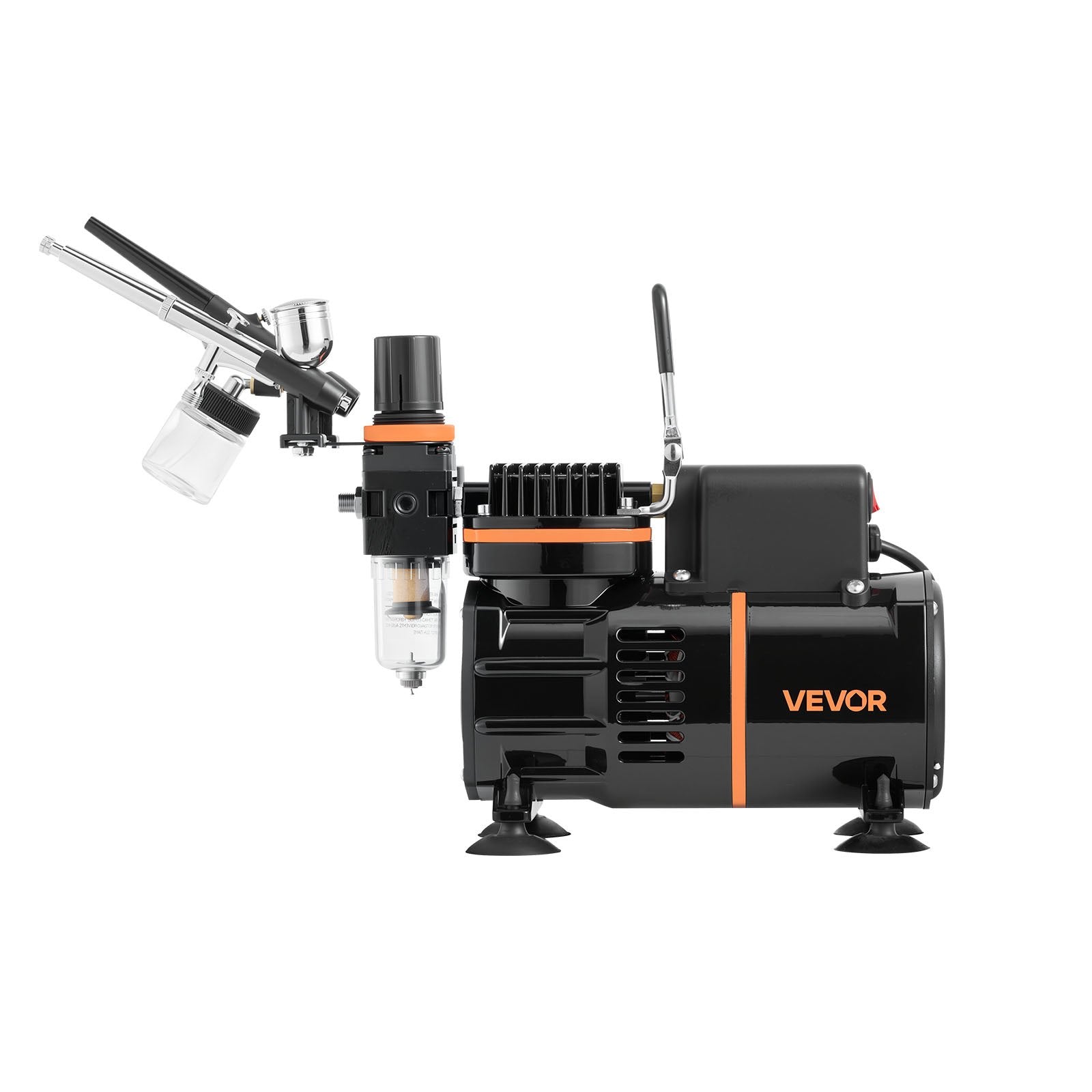 Airbrush Kit, 1/6 HP, Air Brush Kit with Air Compressor, 3 Dual-Action Professional Airbrushes with 3 Tips, V952-JCBTZ2G3AGWQ5IX0E001V3