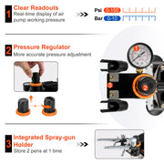 Airbrush Kit Dual-action Airbrush Compressor Art Nail Tattoo Makeup Model V952-JCBTZAGY34P9CVWMMV3