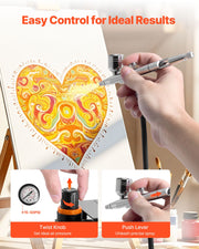 Airbrush Kit Air Brush Kit 1/6 HP Air Compressor 1 Airbrush 3 Tips Paint V952-JCBTZW1AGWQGX7JMO001V3