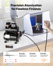 Airbrush Kit Air Brush Kit 1/6 HP Air Compressor Tank 1 Airbrush 3 Tips V952-JCBTZW1AGYQGDY7AH001V3