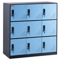 9 Doors Metal Storage Cabinet Employees Steel Storage Cabinet Office Black V952-JCJHSLMY331807L53V0