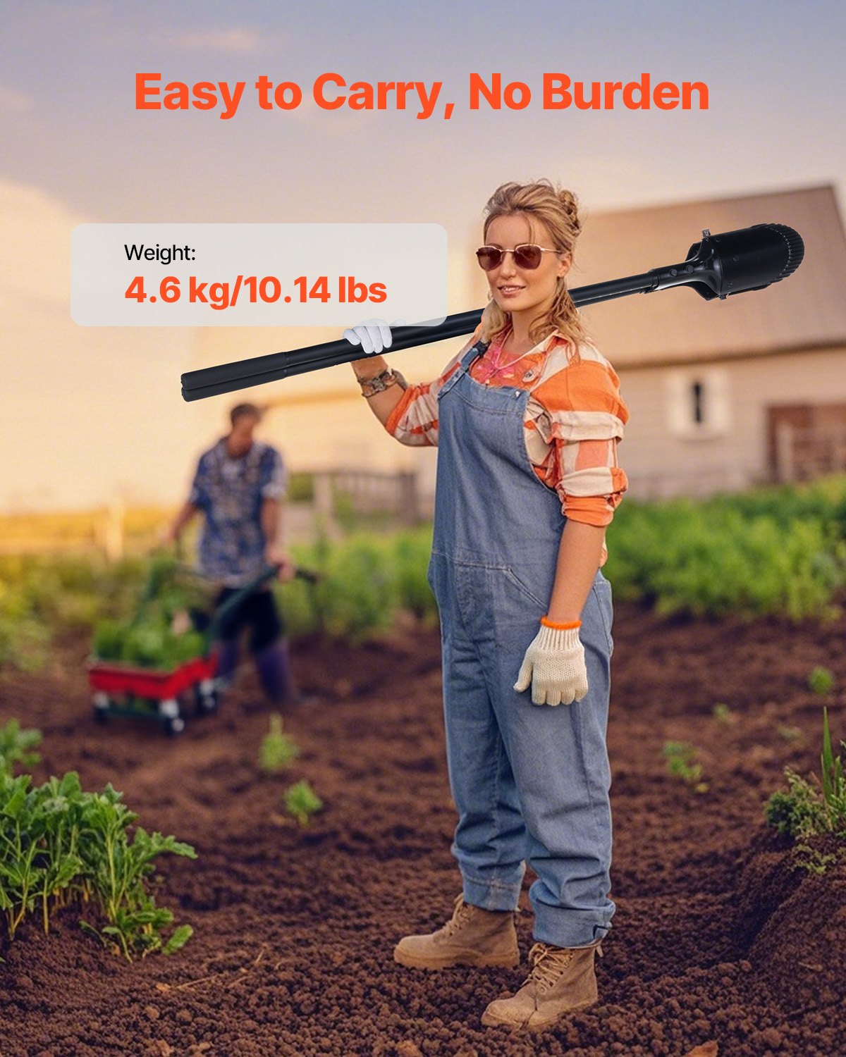 Post Hole Digger, Heavy Duty Post Hole Digger with Fiberglass Handle, Manual Hole Digger with Scale Markings V952-JCKJCKBX0000YTEGTV0