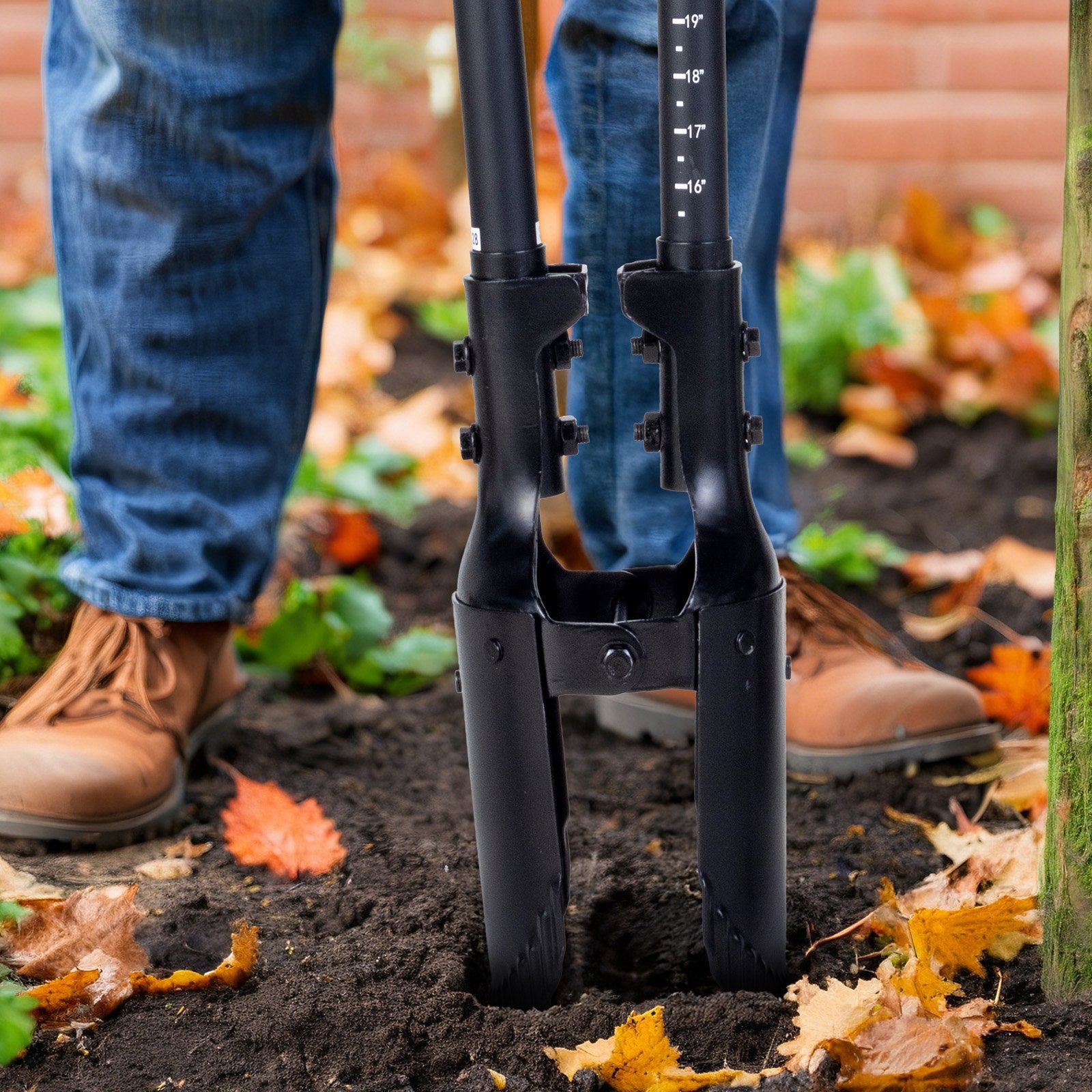 Post Hole Digger, Heavy Duty Post Hole Digger with Fiberglass Handle, Manual Hole Digger with Scale Markings V952-JCKJCKBX0000YTEGTV0
